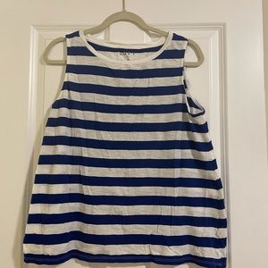 LOFT Sleeveless Blue/White Top